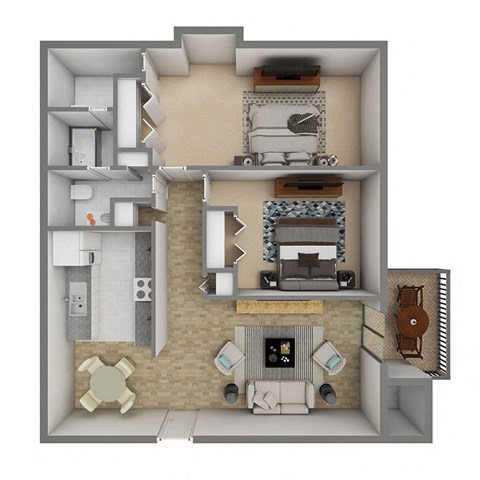 two bedroom floor plan at white lakes plaza in topkea ks